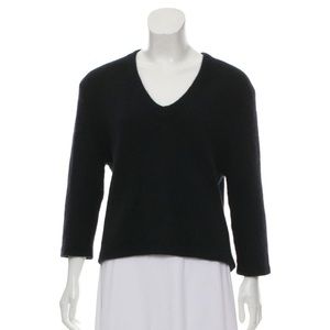 MAJE Black V Neck Oversized Sweater S 1